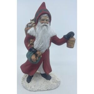 Vintage‎ Old World Santa Figurine Holiday Decor 10" Tall Artist Signed